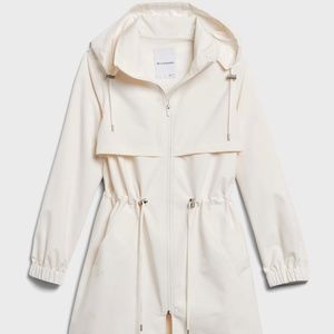 Banana Republic White Rain Coat